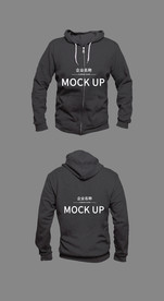 带帽长袖衣服样机