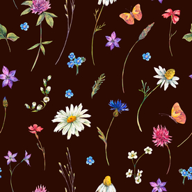 叶子花 蝴蝶图案 小碎花 简约