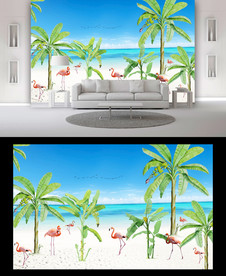 自然风光背景墙