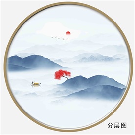 188山水國畫元(cny):188國畫山水元(cny):188國畫山水元(cny):188圓形