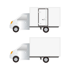 货车矢量图 车辆识别 箱货