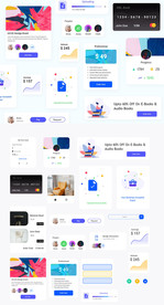 xd极简app模块化卡片式ui