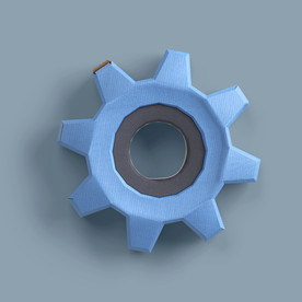 手工齿轮图标（蓝色）