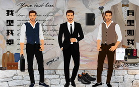 原创潮流个性潮店男装店背景墙