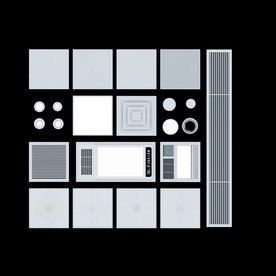 吊顶样式 灯浴霸 空调回风口进