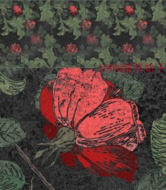 欧式复古手绘花朵背景墙