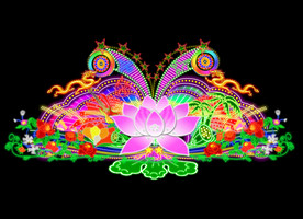 彩蝶荷花金龙  广告牌