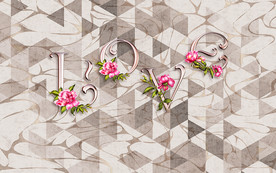 现代几何复古背景墙