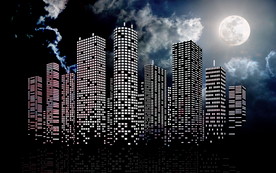 城市建筑背景墙