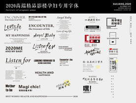 2020最新影楼孕妇字体模板