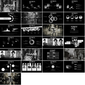 欧美大气杂志风ppt通用模板