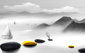 大气山水画 TIF分层