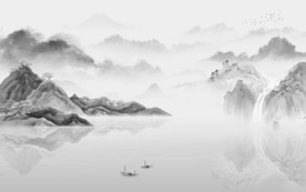 高清 高档山水画 TIF分层