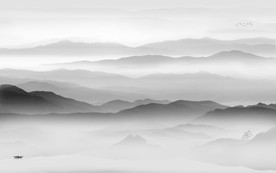 高端大气山水画 TIF分层