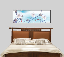 荷花床头装饰画