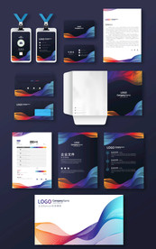 科技企业VI矢量模板