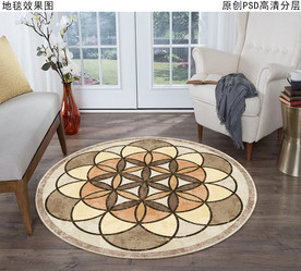 几何抽象欧式复古地毯