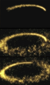 金色粒子扫光特效拖尾视频素材