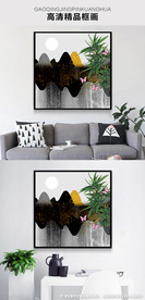 抽象几何山水装饰画