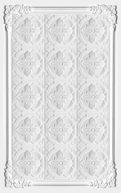 石膏花纹吊顶装饰画