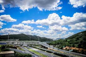 济南二环南蓝天白云延时视频