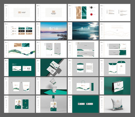 地产提案VI辅助图形山水