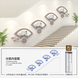 养老院楼梯文化墙