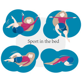 运动的人物插画