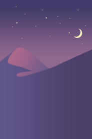 紫色星辰山脉装饰画