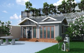 木屋模型带材质