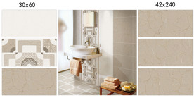 大理石瓷片配套通道分色