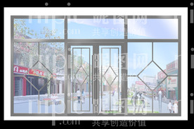 白钢地弹门效果图