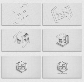 金属质感企业LOGO片头AE模