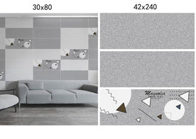 灰色大理石瓷片配套通道分色