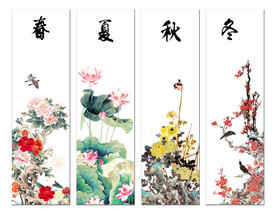 四条屏春夏秋冬