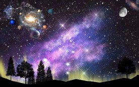 星空月亮唯美背景