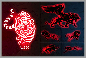 矢量手绘野兽系列