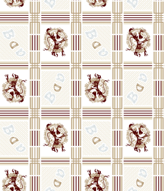 大牌标志乱花格子