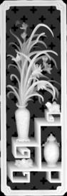 四季花书柜 兰花灰度图