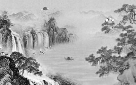 高清 山水画风景画 TIF分层