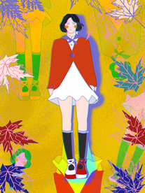 噪点故障风插画