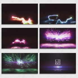 炫彩光球缠绕LOGO演绎