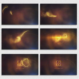 华丽金色粒子LOGO演绎