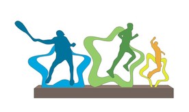 体育运动剪影 雕塑
