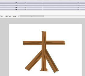 树木生长变成木字的动态效果
