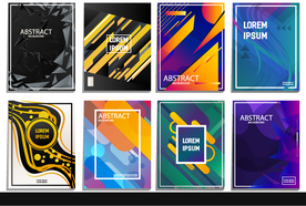 炫彩背景 企业会议 会议展板