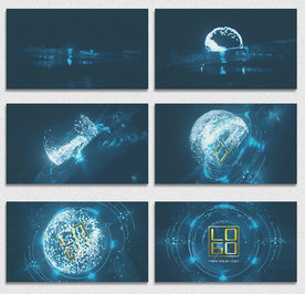 科技粒子LOGO演绎AE模板