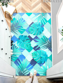 几何抽象轻奢抽象玄关地毯