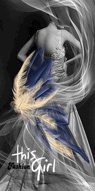 个性羽毛时尚女王装饰画玄关