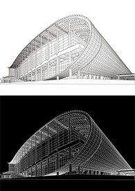 广交会展馆 手绘